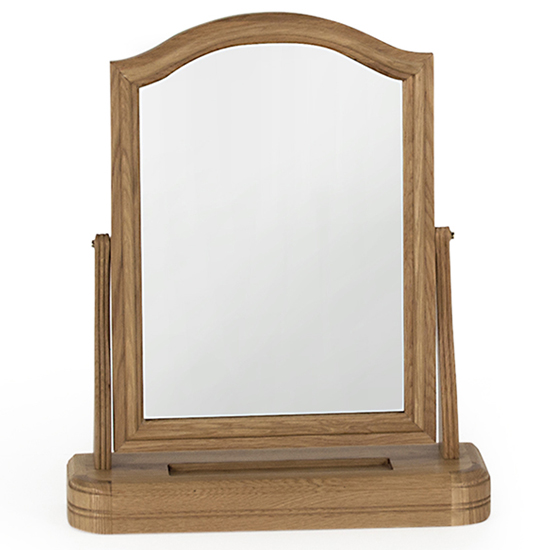 Photo of Carman dressing mirror in natural wooden frame