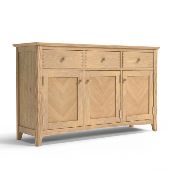 Carnial Wooden Large Sideboard In Blond Solid Oak | Furniture in Fashion