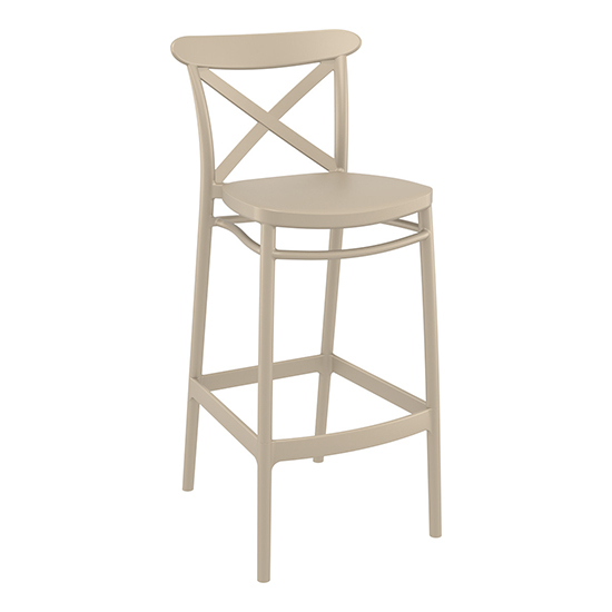 Read more about Carson polypropylene and glass fiber bar chair in taupe