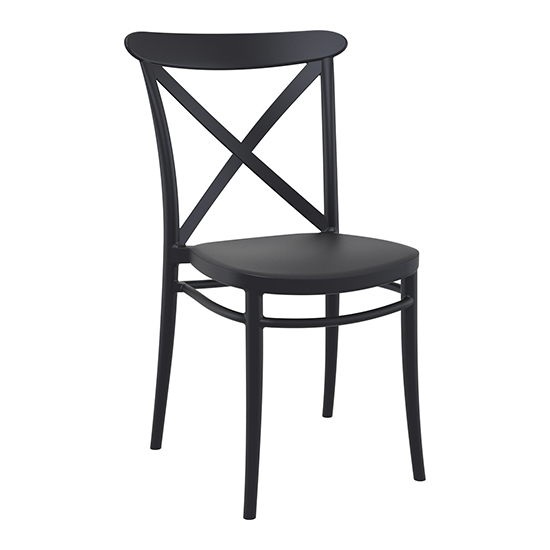 Product photograph of Carson Polypropylene And Glass Fiber Dining Chair In Black from Furniture in Fashion