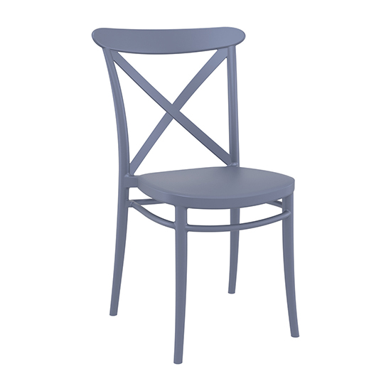 Product photograph of Carson Polypropylene And Glass Fiber Dining Chair In Dark Grey from Furniture in Fashion