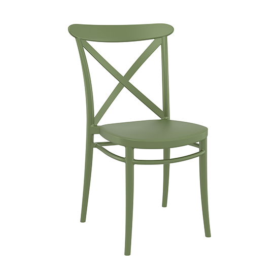 Read more about Carson polypropylene and glass fiber dining chair in olive green
