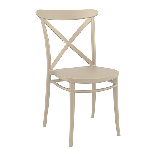 Product photograph of Carson Polypropylene And Glass Fiber Dining Chair In Taupe from Furniture in Fashion