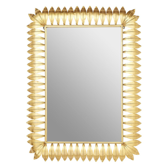 Photo of Cascade wall bedroom mirror in gold leaf frame