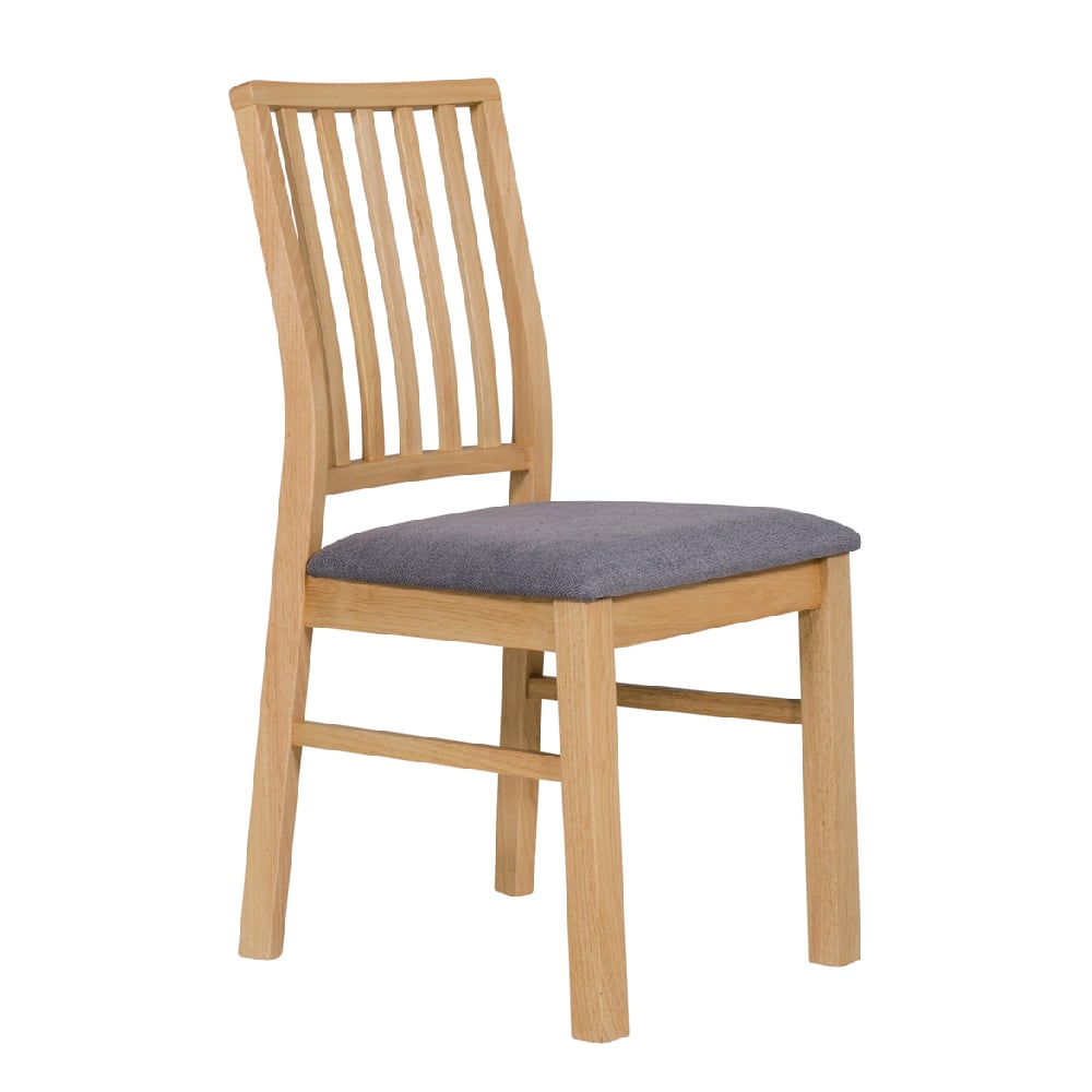 casper wooden dining chair in oak and grey