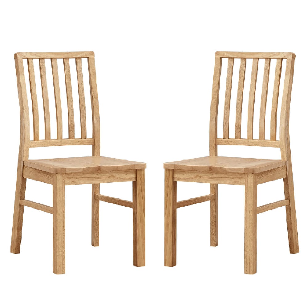 Product photograph of Casper Wooden Oak Dining Chairs In Pair from Furniture in Fashion