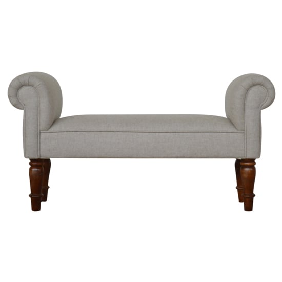 Product photograph of Cassia Fabric Hallway Seating Bench In Sand Tweed from Furniture in Fashion