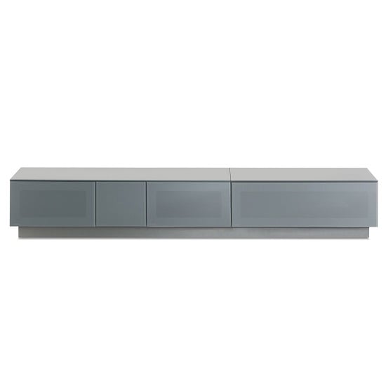 Product photograph of Crick Lcd Tv Stand Extra Large In Grey With Glass Door from Furniture in Fashion