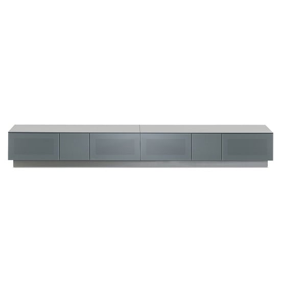 Photo of Crick lcd tv stand in grey with four glass door