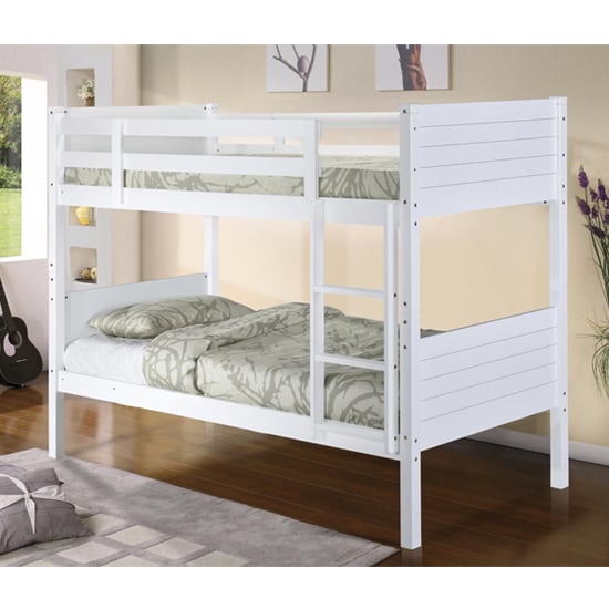 Castleton Wooden Bunk Bed In White | FiF