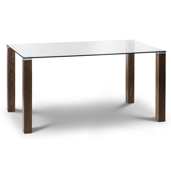 Photo of Calandra glass dining table in solid beech