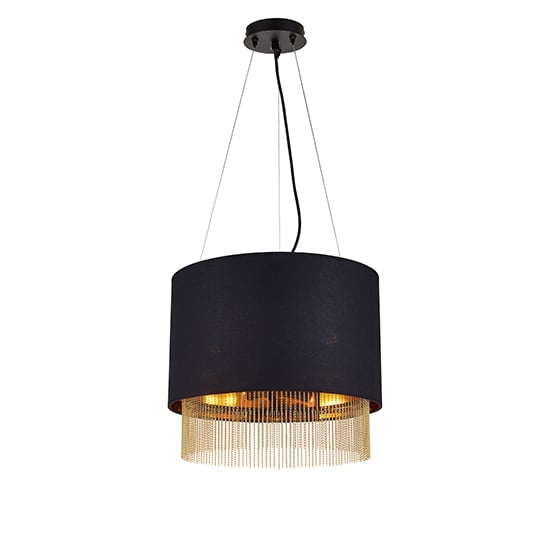 Photo of Ceres 3 lights pendant ceiling light in black shade