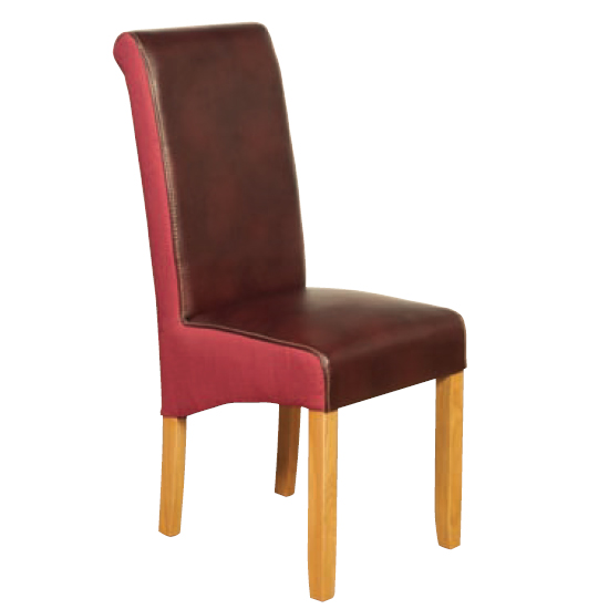 Charlene Leather Dining Chair In Burgundy And Plum | Furniture in Fashion