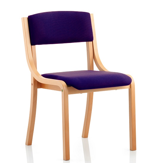 Read more about Charles office chair in purple and wooden frame