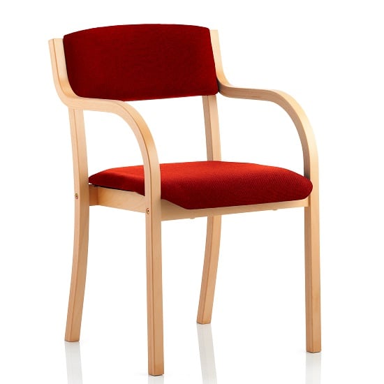 Read more about Charles office chair in cherry and wooden frame with arms
