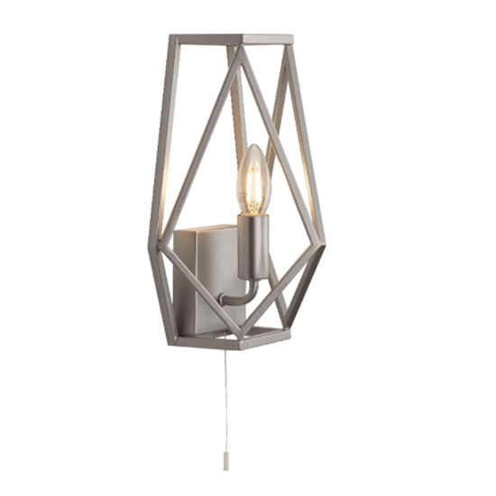 Product photograph of Chassis 1 Lamp Wall Light In Satin Silver from Furniture in Fashion