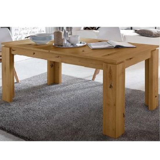 Photo of Chelsea wooden extending dining table in artisan oak