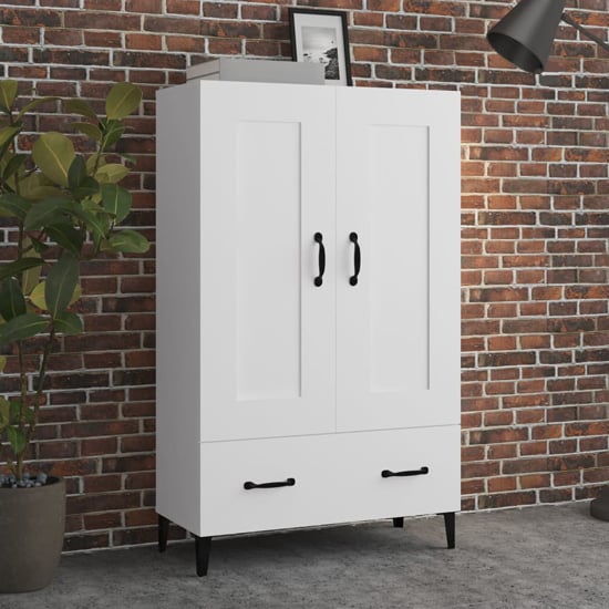 Product photograph of Chester Wooden Sideboard With 2 Doors 1 Drawer In White from Furniture in Fashion