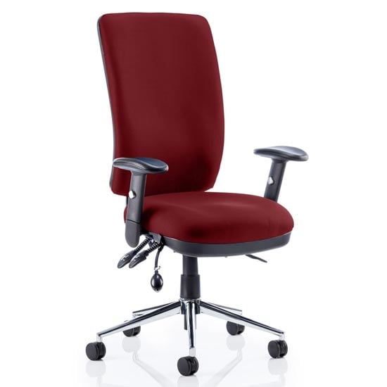 Photo of Chiro high back office chair in ginseng chilli with arms