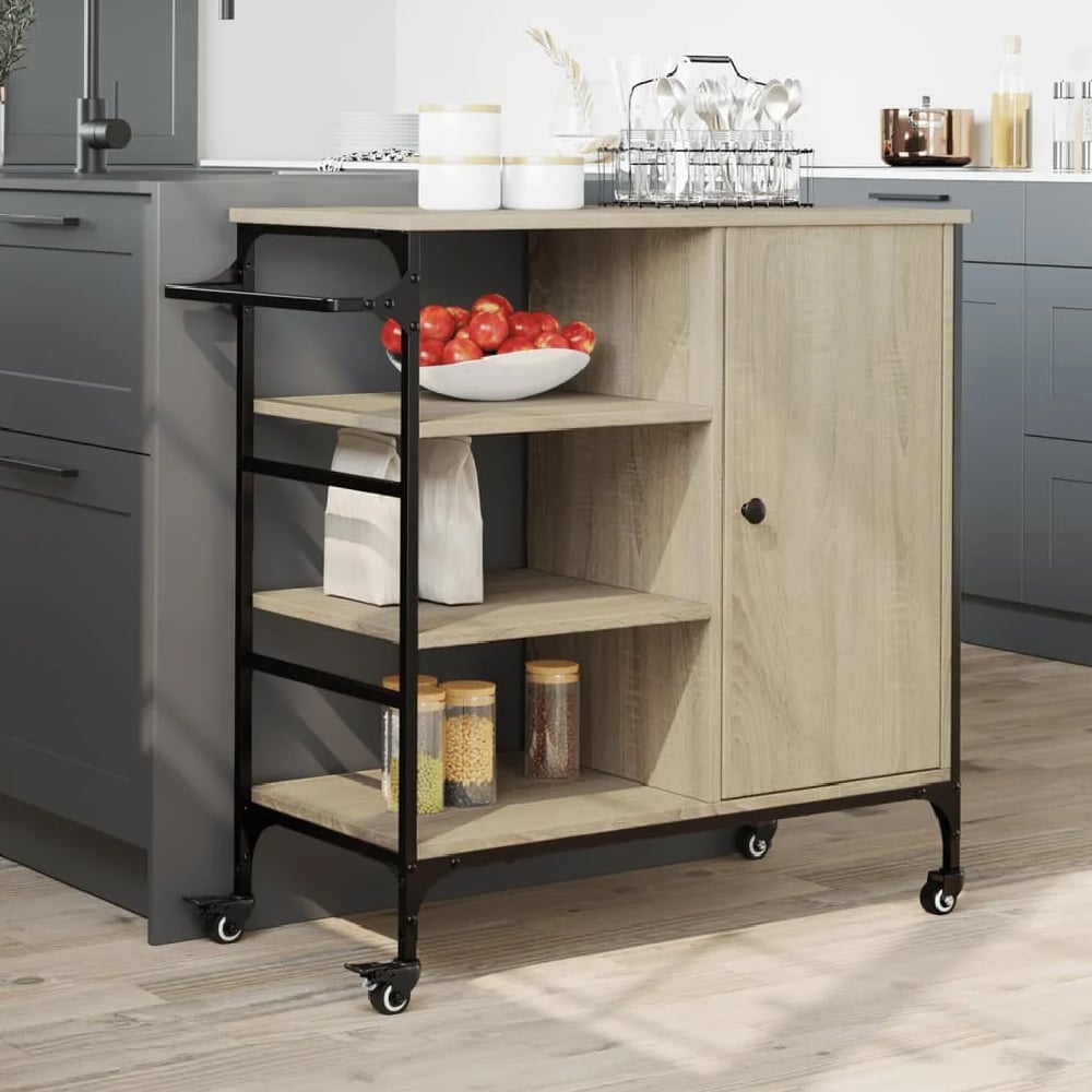 Read more about Choctaw wooden kitchen trolley with 1 door in sonoma oak