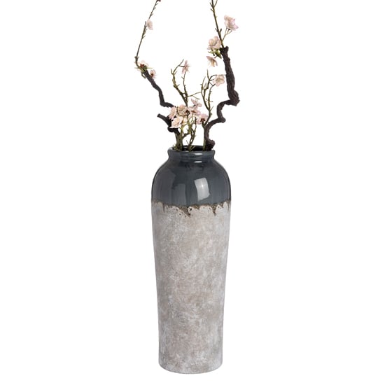Read more about Cinram ceramic large decorative vase in white and blue
