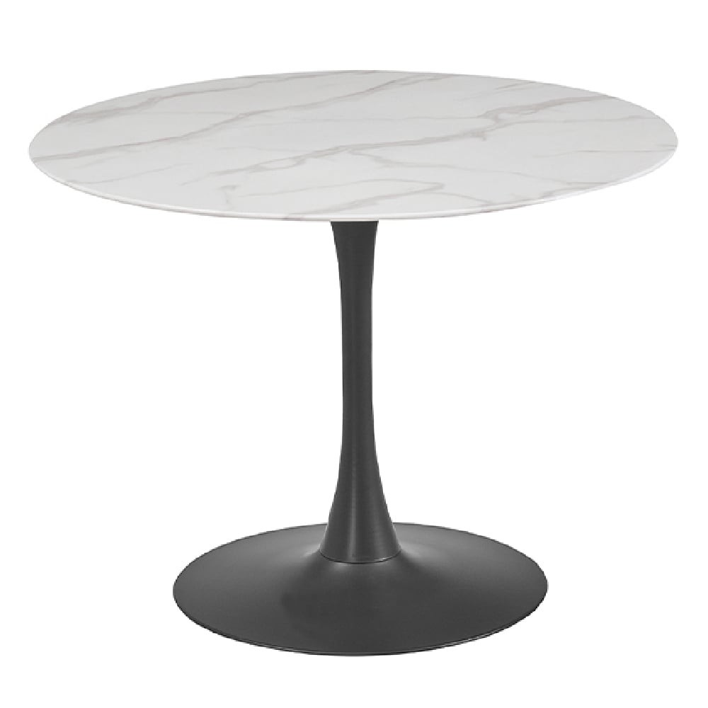 Product photograph of Circa Marble Large Round Dining Table In White from Furniture in Fashion