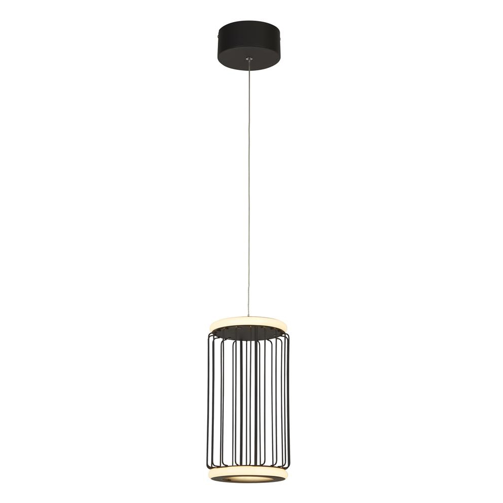 Product photograph of Circolo Led Cage Pendant Light In Black And White from Furniture in Fashion