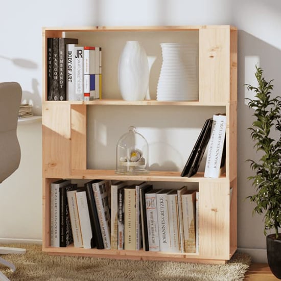 Read more about Civilla pinewood bookcase and room divider in natural