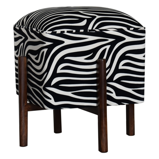 zebra print stool