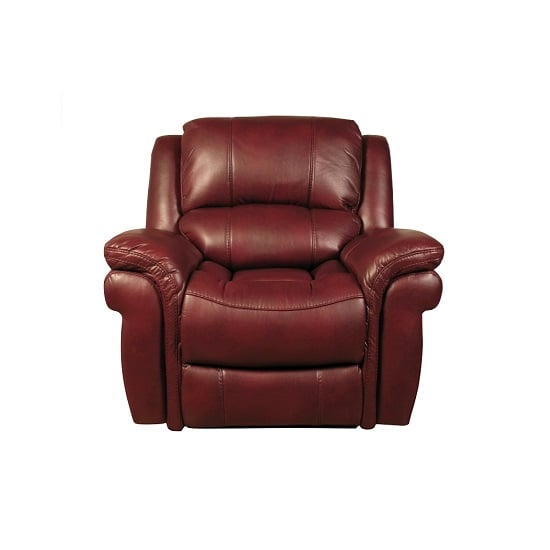 Read more about Claton recliner sofa chair in burgundy faux leather