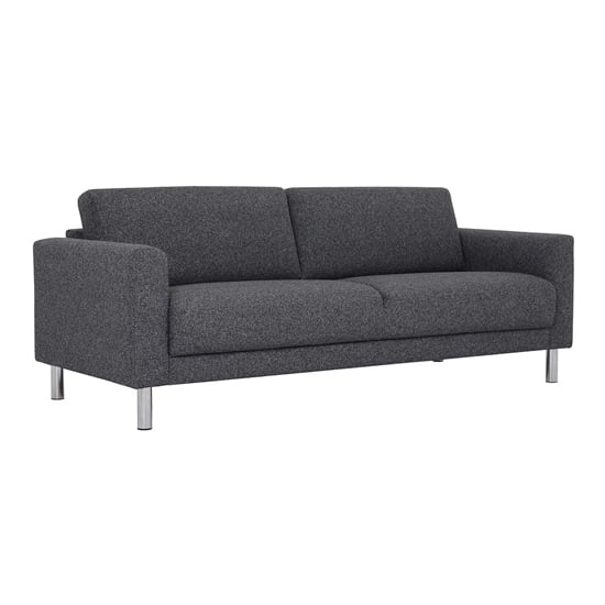 Photo of Clesto fabric upholstered 3 seater sofa in anthracite