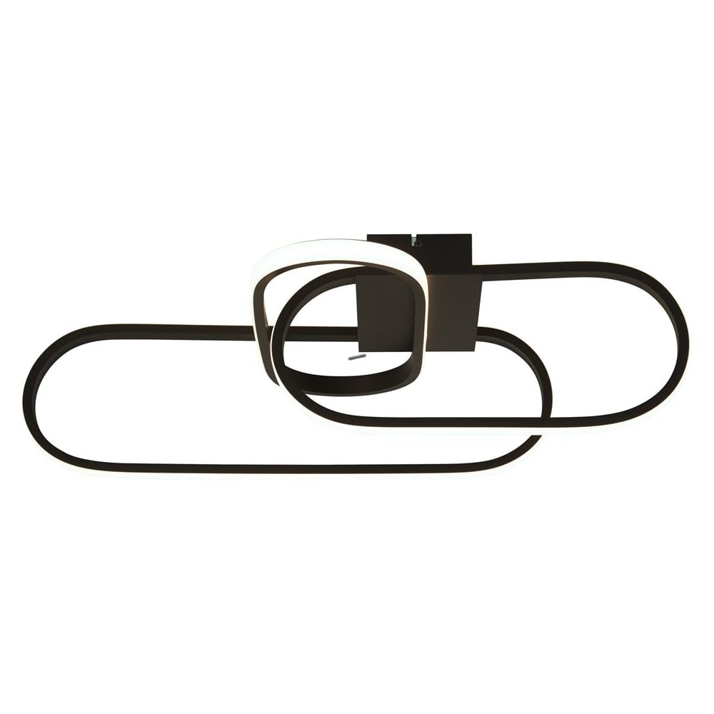 Product photograph of Clip Led Triple Loop Shape Flush Ceiling Light In Black from Furniture in Fashion