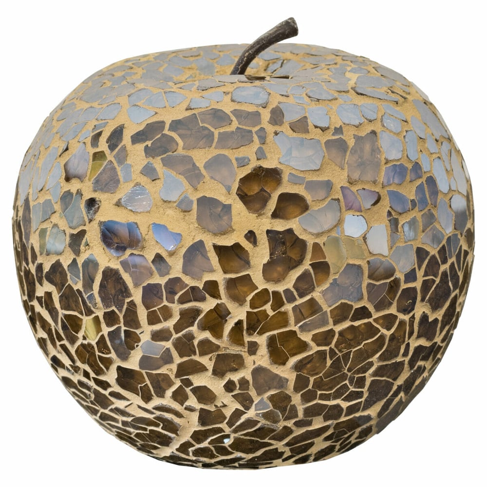 Read more about Clisson decorative mosaic glass apple fruit in brown