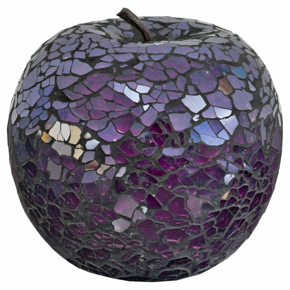 Read more about Clisson decorative mosaic glass apple fruit in purple