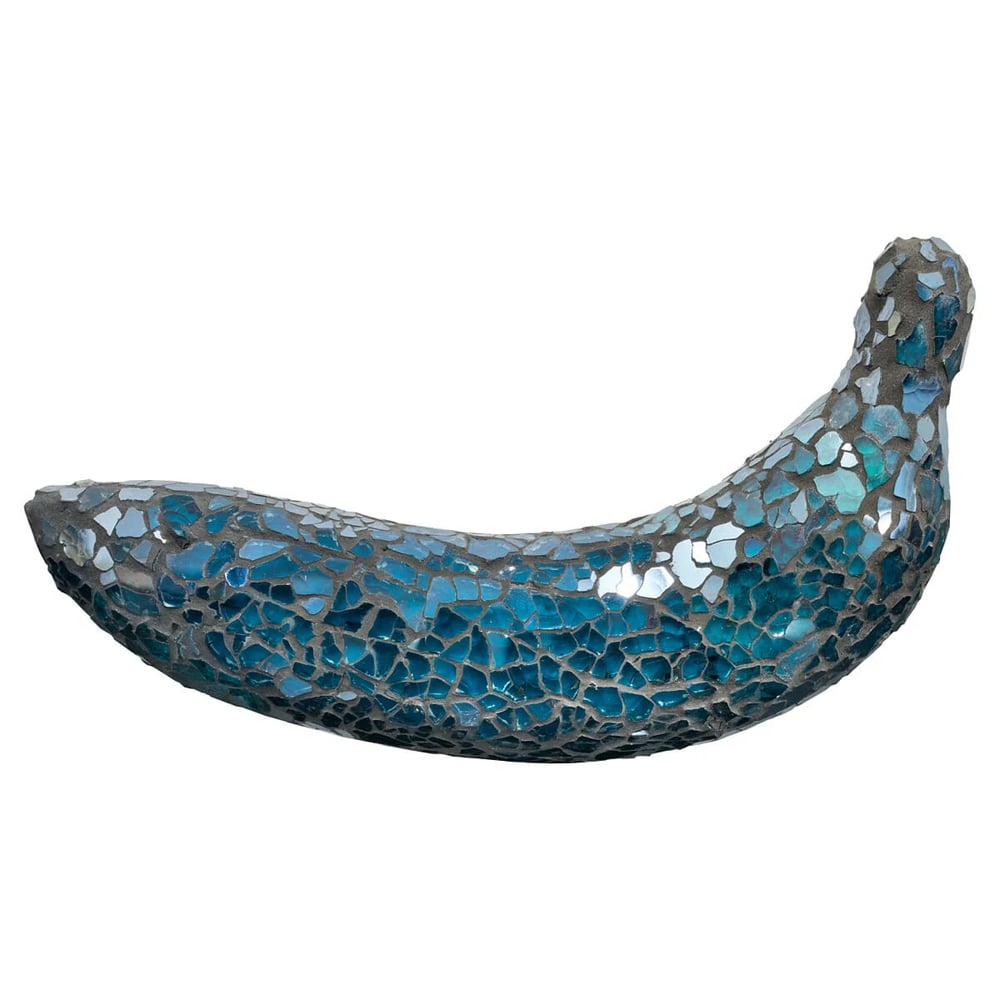 Read more about Clisson decorative mosaic glass banana fruit in blue