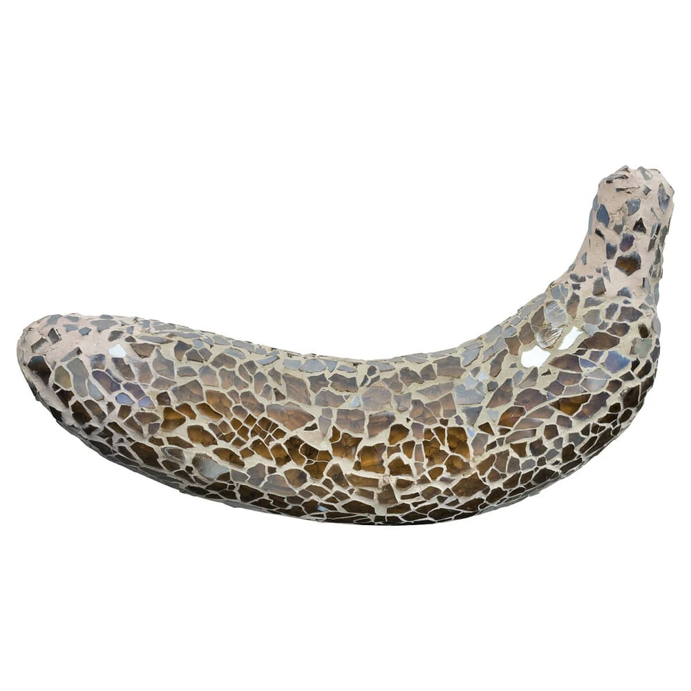 Read more about Clisson decorative mosaic glass banana fruit in brown