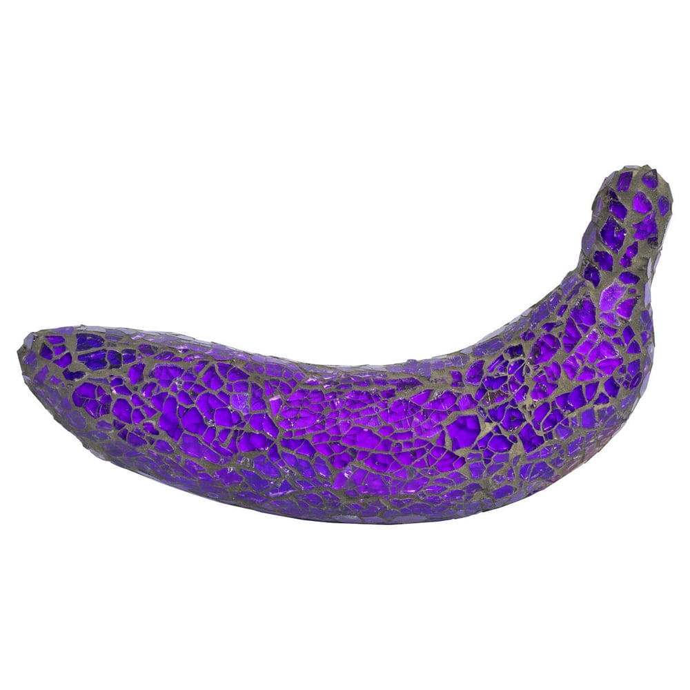 Read more about Clisson decorative mosaic glass banana fruit in purple