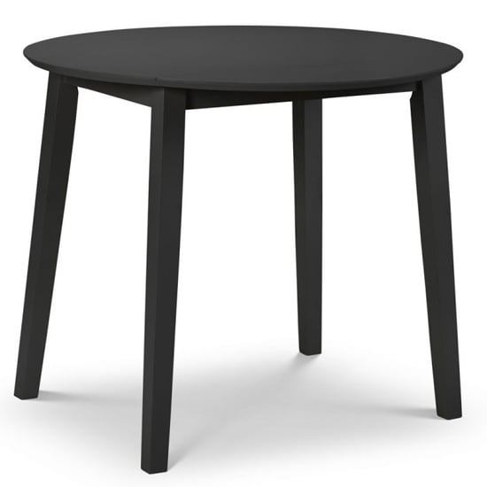 Read more about Calista round drop-leaf wooden dining table in black