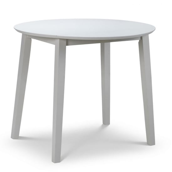 Product photograph of Calista Round Drop-leaf Wooden Dining Table In Grey from Furniture in Fashion