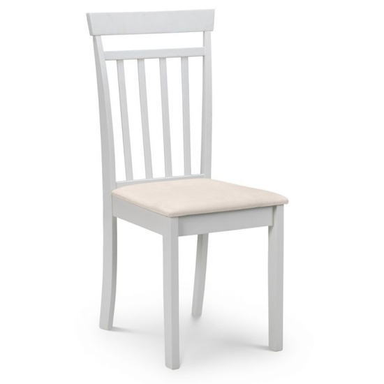 Read more about Calista wooden dining chair in grey with ivory seat