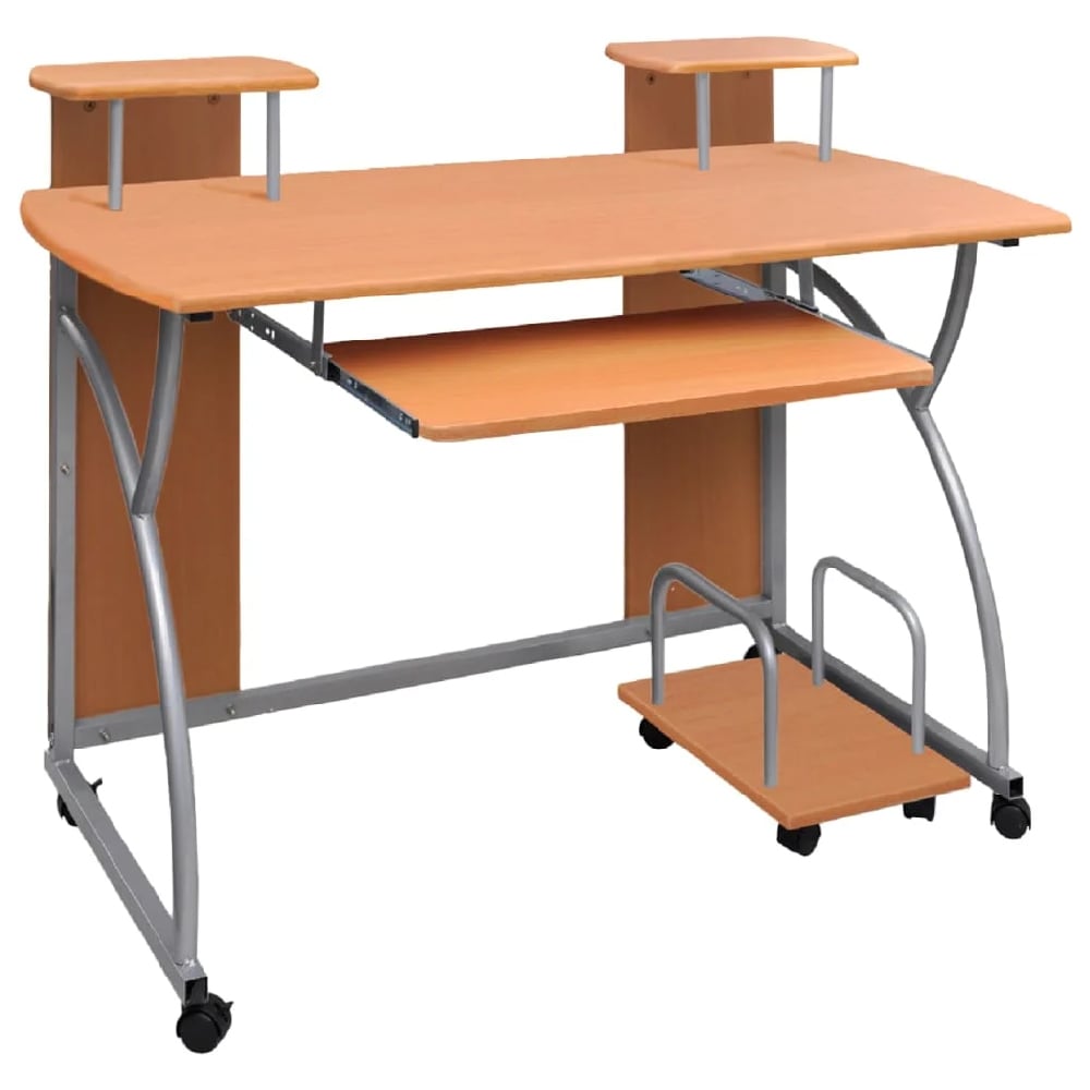 Read more about Colquitt wooden straight computer desk in brown