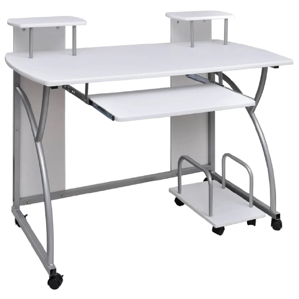 Read more about Colquitt wooden straight computer desk in white