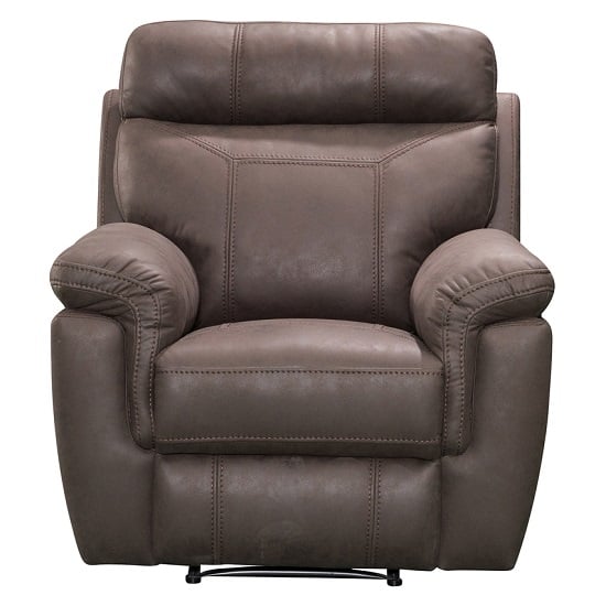 Read more about Colyton fabric recliner sofa chair in brown finish