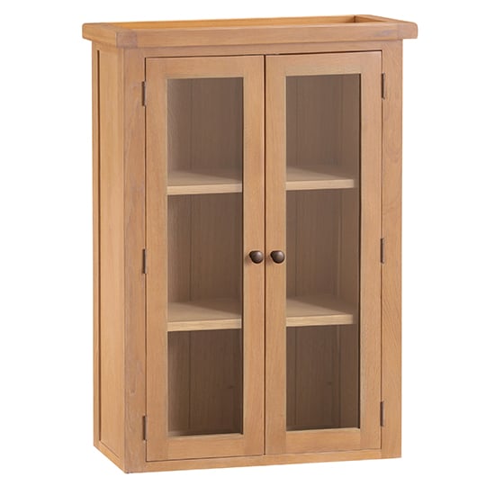 Product photograph of Concan Wooden 2 Doors Dresser Top In Medium Oak from Furniture in Fashion