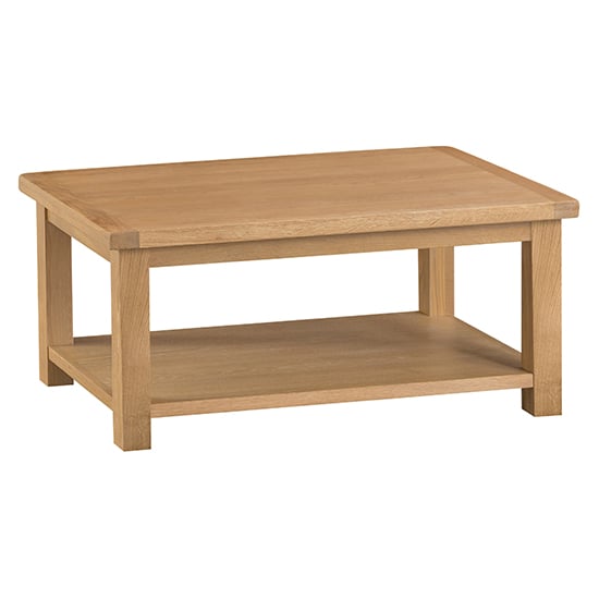 Product photograph of Concan Wooden Coffee Table In Medium Oak from Furniture in Fashion