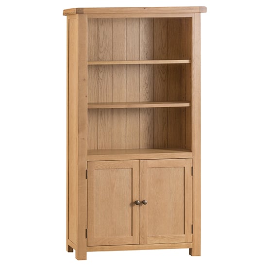 Product photograph of Concan Large Wooden Bookcase In Medium Oak from Furniture in Fashion