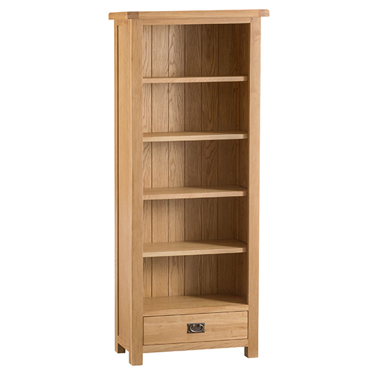 Product photograph of Concan Medium Wooden Bookcase In Medium Oak from Furniture in Fashion