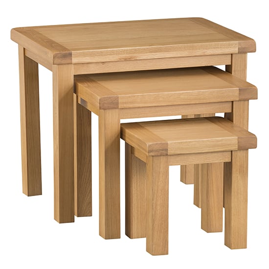 Read more about Concan wooden nest of 3 tables in medium oak