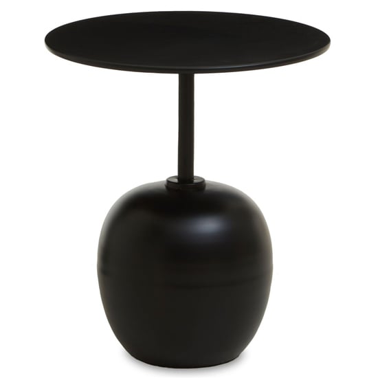 Product photograph of Cordue Round Metal Side Table In Black from Furniture in Fashion