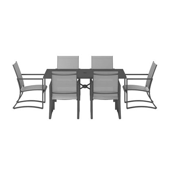 Cosco Outdoor Paloma Outdoor Metal Dining Set In Charcoal Grey ...